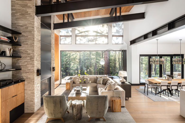 Living Room Floor to Ceiling Windows